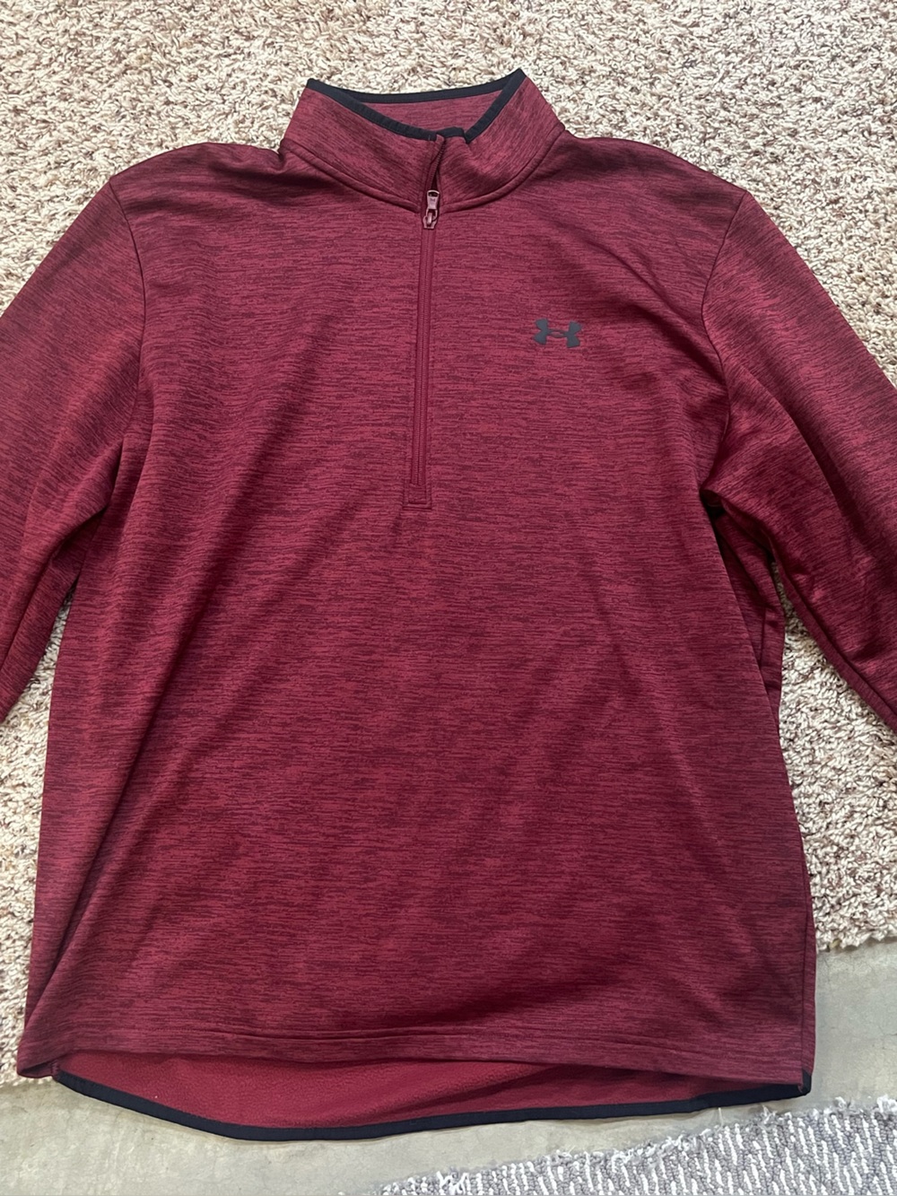 Under Armour Men's Burgundy Half-Zip Performance Pullover